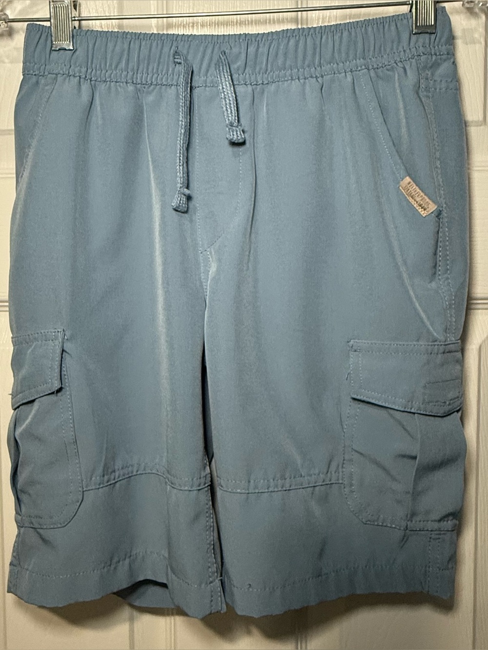 Boys Medium Cargo Drawstring Shorts Weatherproof Vintage